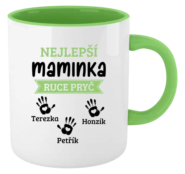 Hrnek Nejlepší maminka, ruce pryč - 3 děti
