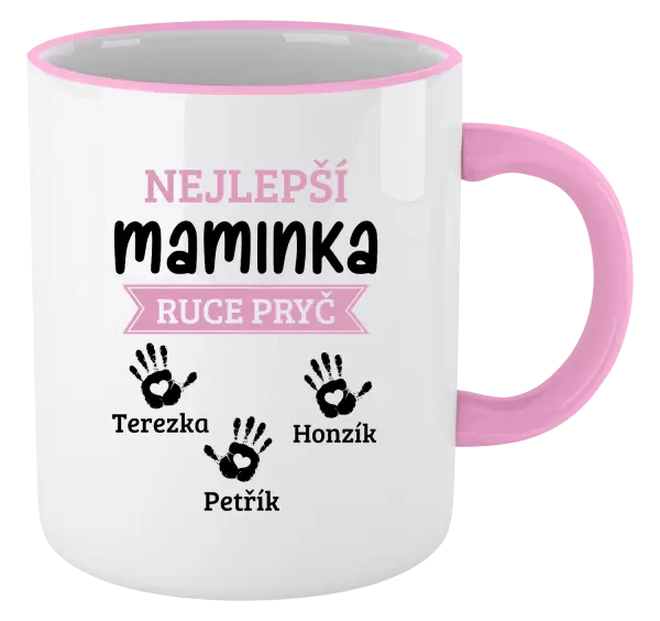 Hrnek Nejlepší maminka, ruce pryč - 3 děti