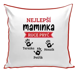 Polštář Nejlepší maminka, ruce pryč - 3 děti