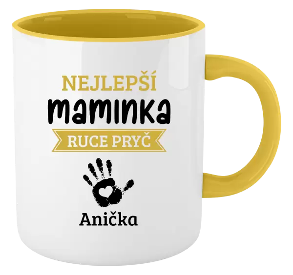 Hrnek Nejlepší maminka, ruce pryč - 1 dítě