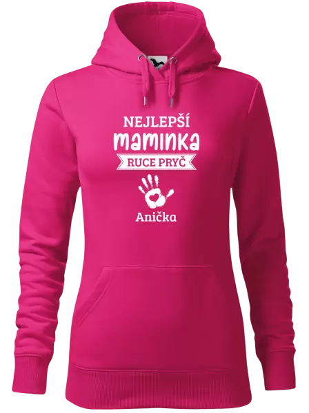 Dámská mikina Nejlepší maminka, ruce pryč - 1 dítě