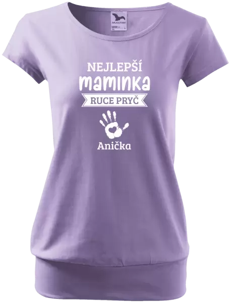 Dámské tričko Nejlepší maminka, ruce pryč - 1 dítě