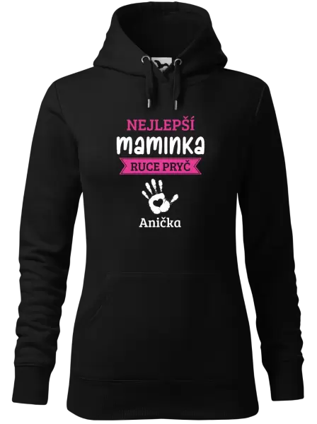 Dámská mikina Nejlepší maminka, ruce pryč - 1 dítě