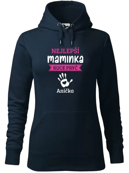 Dámská mikina Nejlepší maminka, ruce pryč - 1 dítě