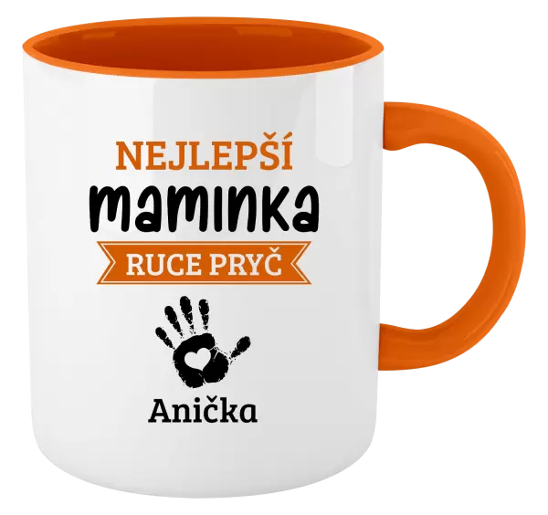 Hrnek Nejlepší maminka, ruce pryč - 1 dítě