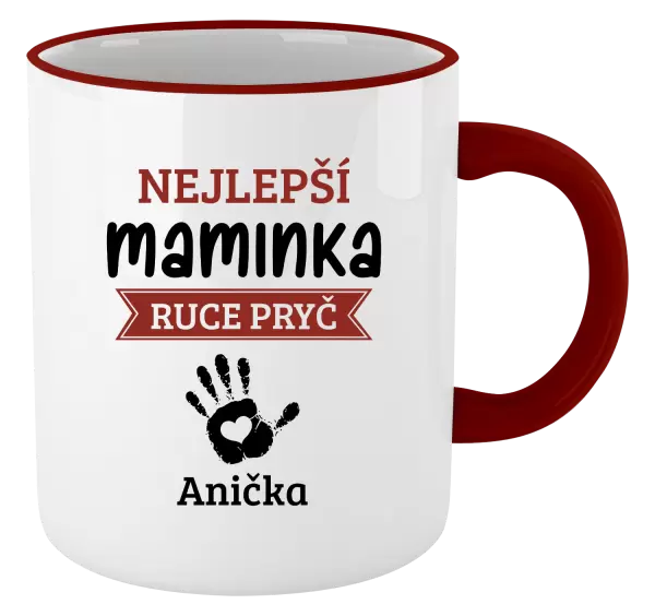 Hrnek Nejlepší maminka, ruce pryč - 1 dítě