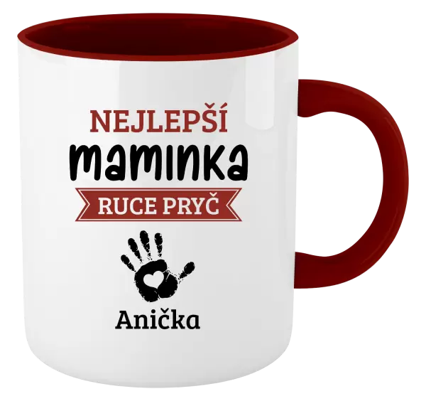 Hrnek Nejlepší maminka, ruce pryč - 1 dítě