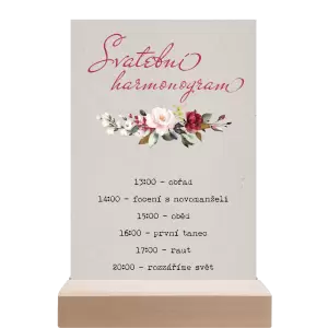 Papírový harmonogram VIVY