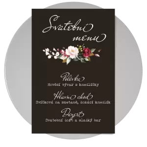 Papírové svatební menu VIVY