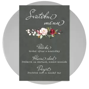 Papírové svatební menu VIVY