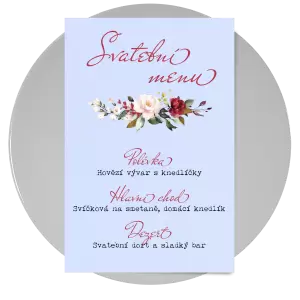 Papírové svatební menu VIVY