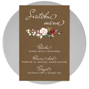 Papírové svatební menu VIVY