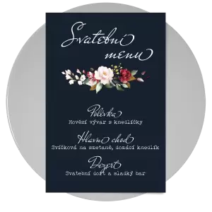 Papírové svatební menu VIVY