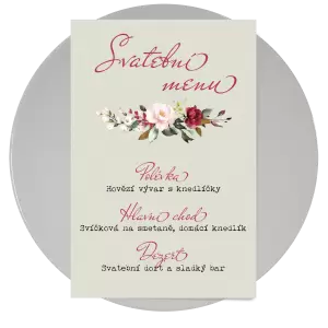Papírové svatební menu VIVY