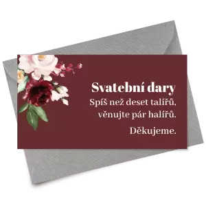 Papírová kartička dary RASY