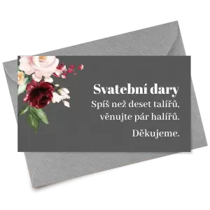 Papírová kartička dary RASY