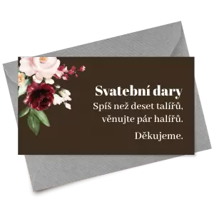 Papírová kartička dary RASY