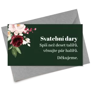 Papírová kartička dary RASY