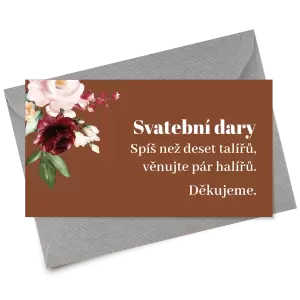 Papírová kartička dary RASY