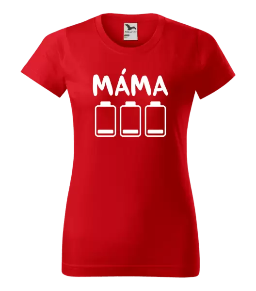 Dámské tričko Máma - vybité baterky