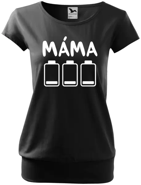 Dámské tričko Máma - vybité baterky