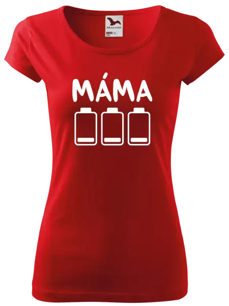 Dámské tričko Máma - vybité baterky