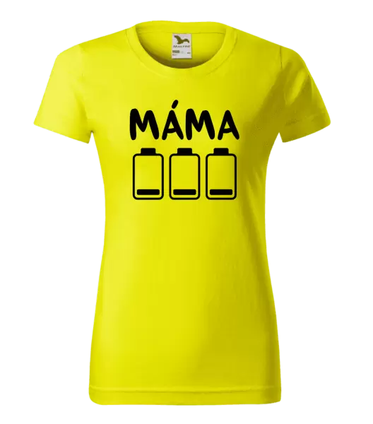 Dámské tričko Máma - vybité baterky