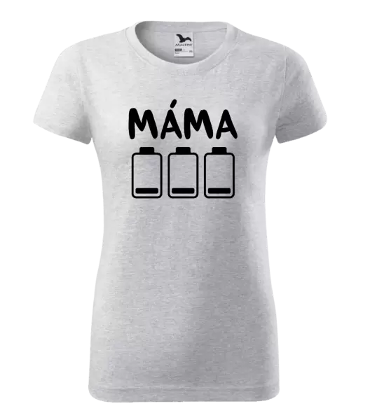 Dámské tričko Máma - vybité baterky
