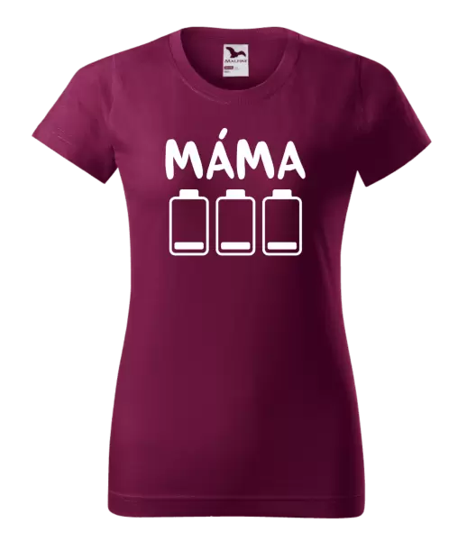 Dámské tričko Máma - vybité baterky