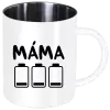 Nerezový hrnek Máma - vybité baterky