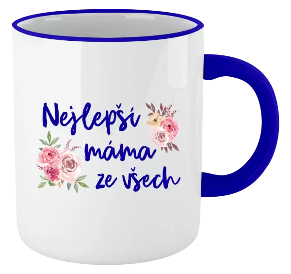 Hrnek Nejlepší máma ze všech - květiny