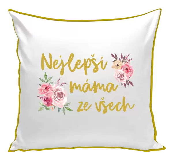 Polštář Nejlepší máma ze všech - květiny