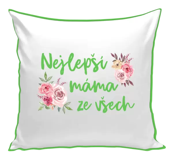 Polštář Nejlepší máma ze všech - květiny