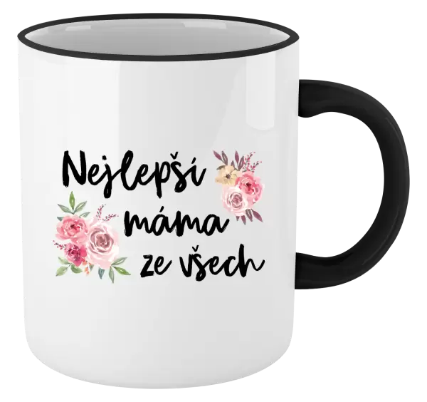Hrnek Nejlepší máma ze všech - květiny