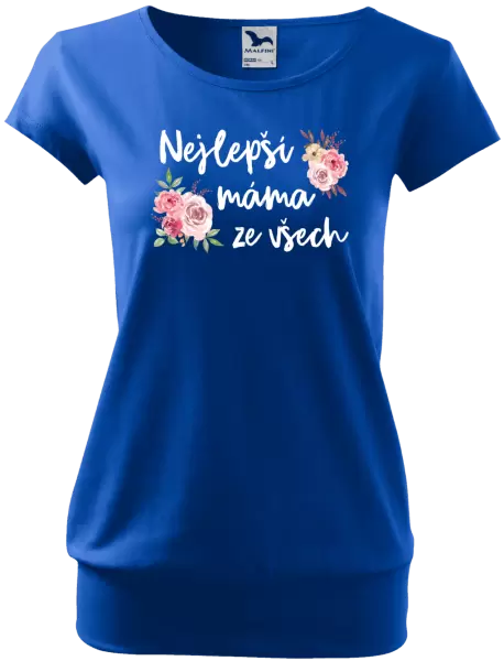 Dámské tričko Nejlepší máma ze všech - květiny