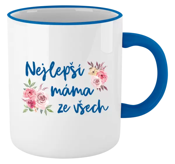 Hrnek Nejlepší máma ze všech - květiny
