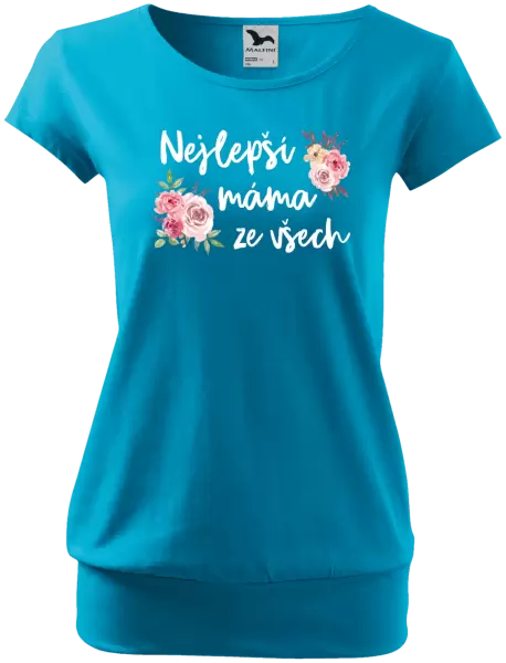 Dámské tričko Nejlepší máma ze všech - květiny