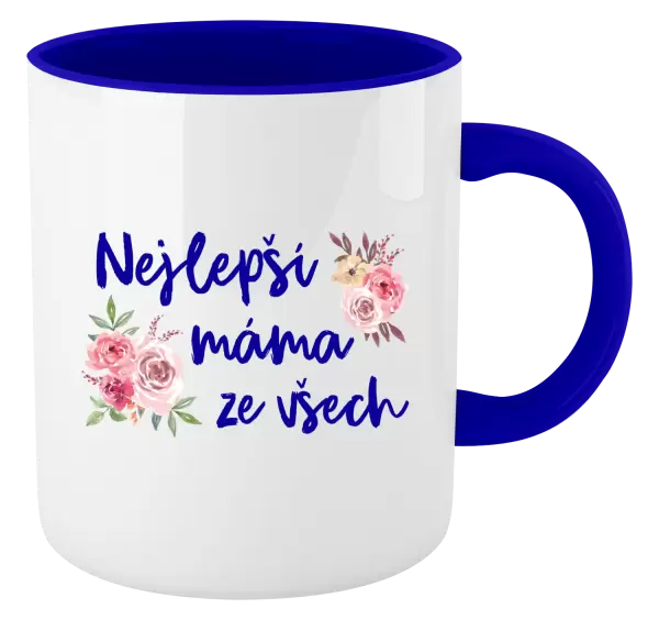 Hrnek Nejlepší máma ze všech - květiny