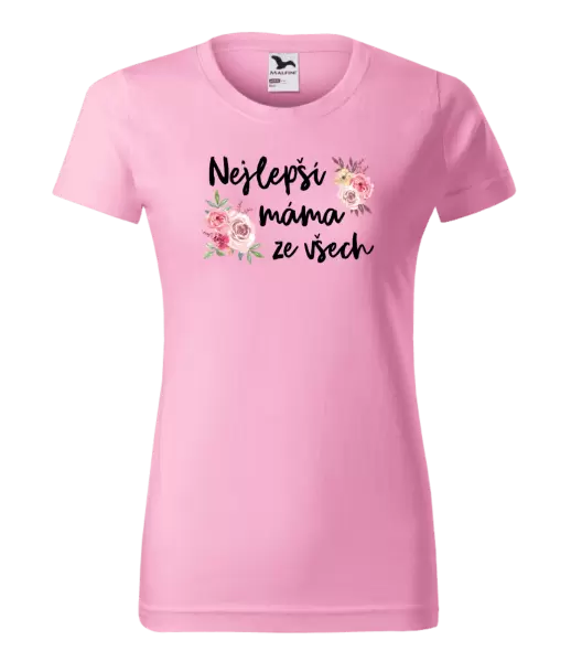 Dámské tričko Nejlepší máma ze všech - květiny