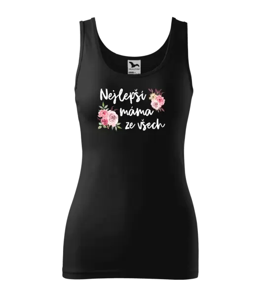 Dámské tílko Nejlepší máma ze všech - květiny