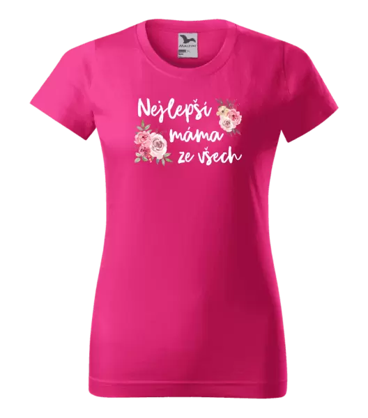 Dámské tričko Nejlepší máma ze všech - květiny