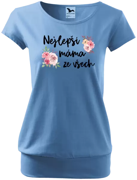 Dámské tričko Nejlepší máma ze všech - květiny