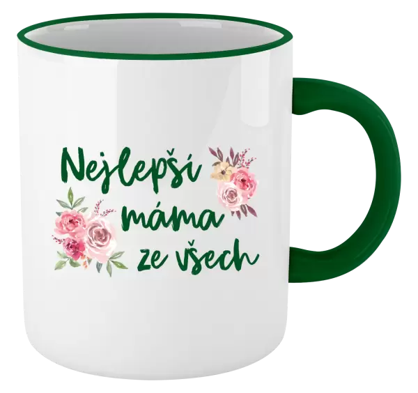 Hrnek Nejlepší máma ze všech - květiny