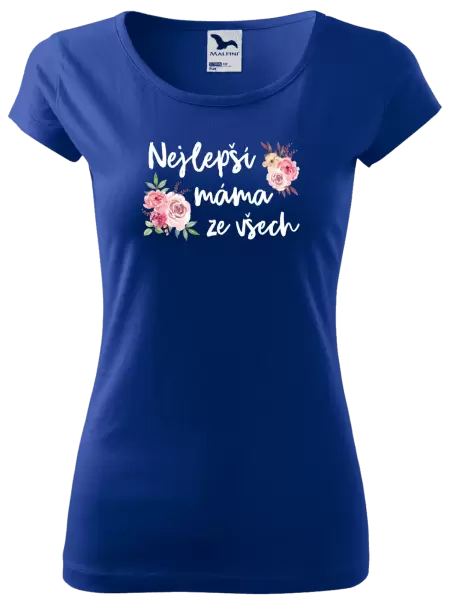 Dámské tričko Nejlepší máma ze všech - květiny