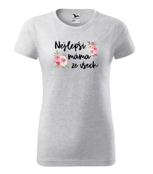 Dámské tričko Nejlepší máma ze všech - květiny