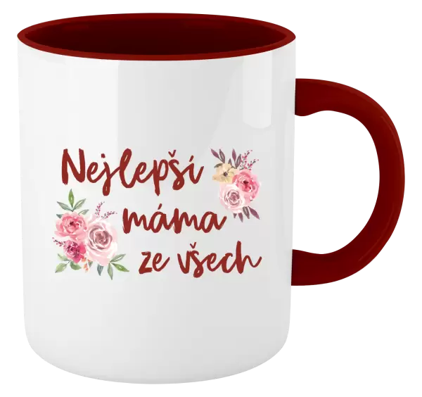 Hrnek Nejlepší máma ze všech - květiny