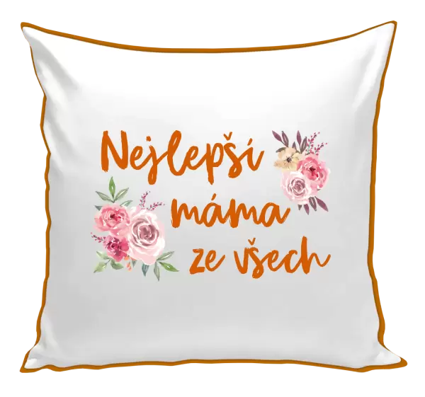 Polštář Nejlepší máma ze všech - květiny