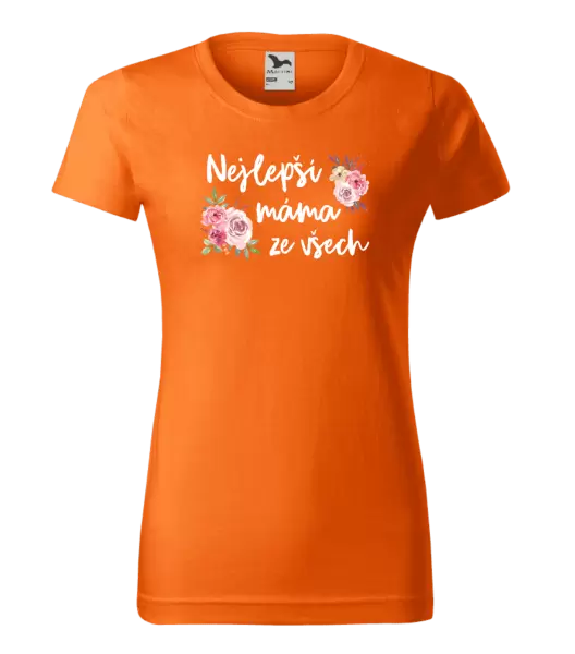 Dámské tričko Nejlepší máma ze všech - květiny