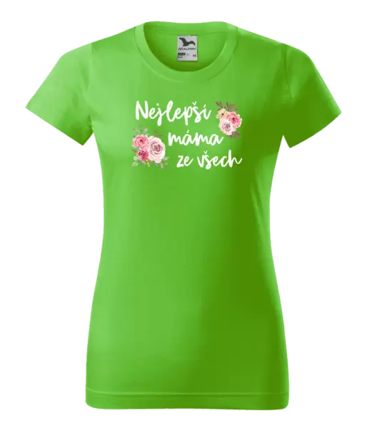 Dámské tričko Nejlepší máma ze všech - květiny