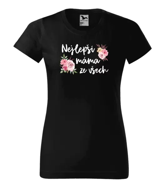 Dámské tričko Nejlepší máma ze všech - květiny